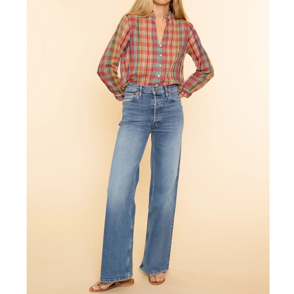 NWT ✨RE/DONE✨  '70s Ultra High Rise Wide Leg Jeans in Indigo Storm Sz 26, 29 - Picture 11 of 16
